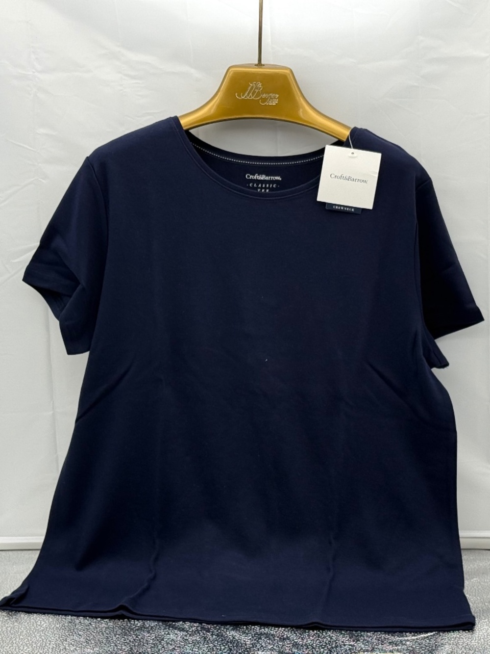 Croft & Barrow Navy Blue Classic Tee NWT Large
